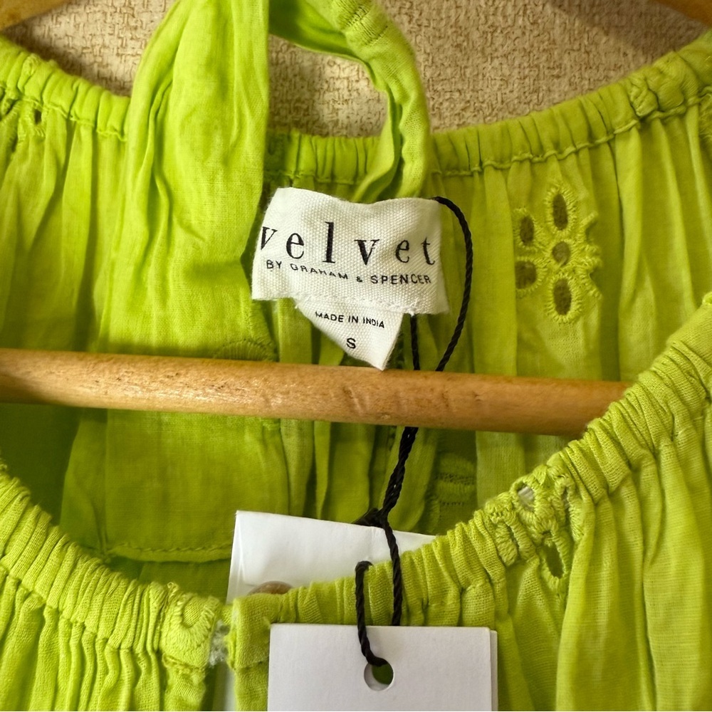 Velvet by Graham & Spencer Gracie Eyelet Embroidered Mini Dress New with tags - Picture 5 of 7
